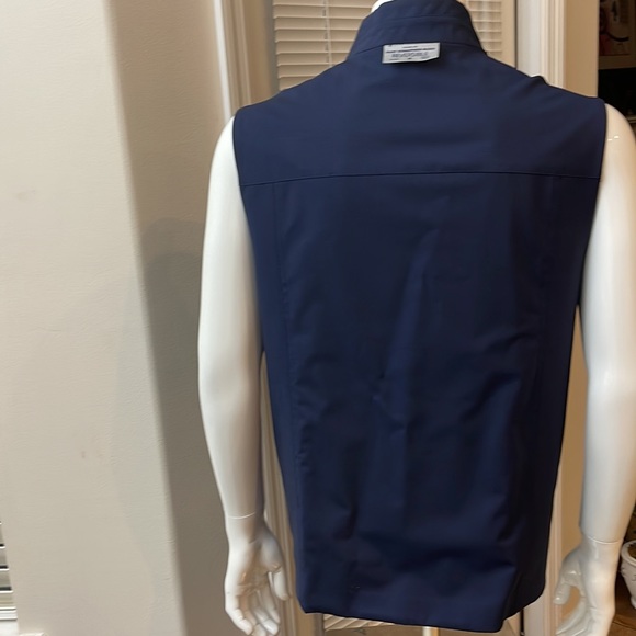 Hart Schaffner Marx REVERSIBLE Navy Tech Wool Performance Full Zip Vest - Picture 9 of 12